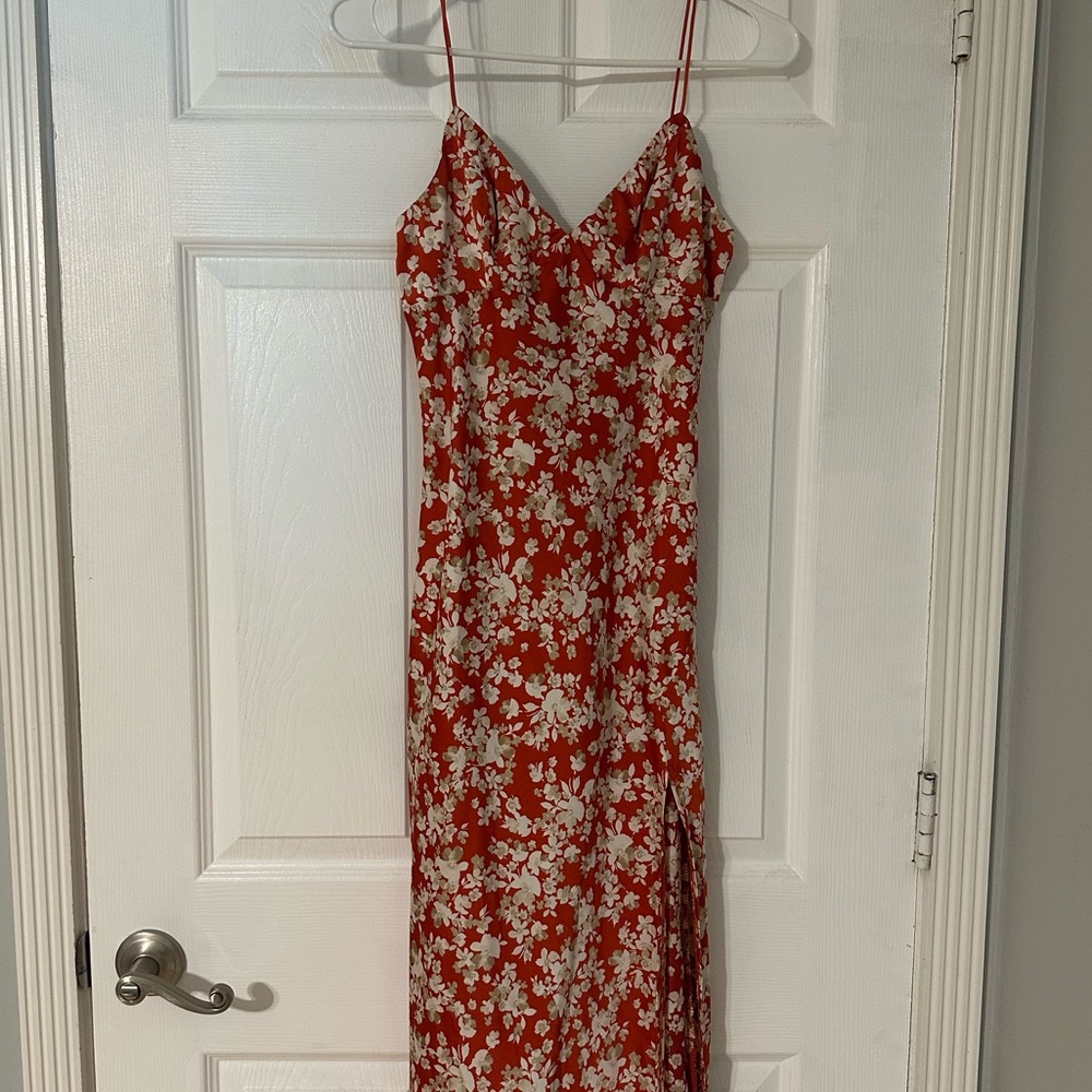 Hello Molly Red Floral Midi Dress